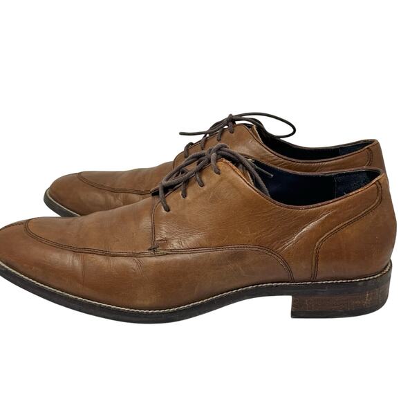 Cole Haan Grand OS Brown Leather Split Toe Oxford Dress Shoes - Picture 2 of 7